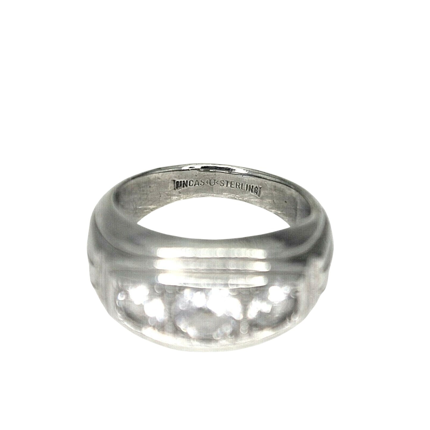 Sterling Silver Cubic Zirconia Band Ring 8.7g Size 7