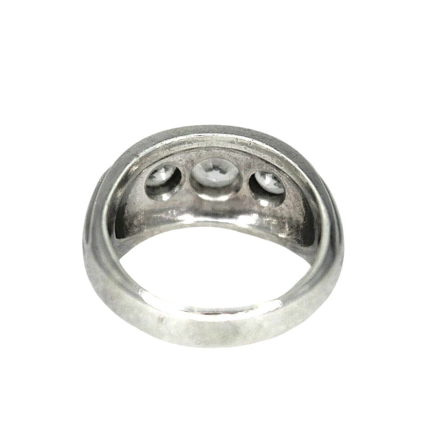 Sterling Silver Cubic Zirconia Band Ring 8.7g Size 7