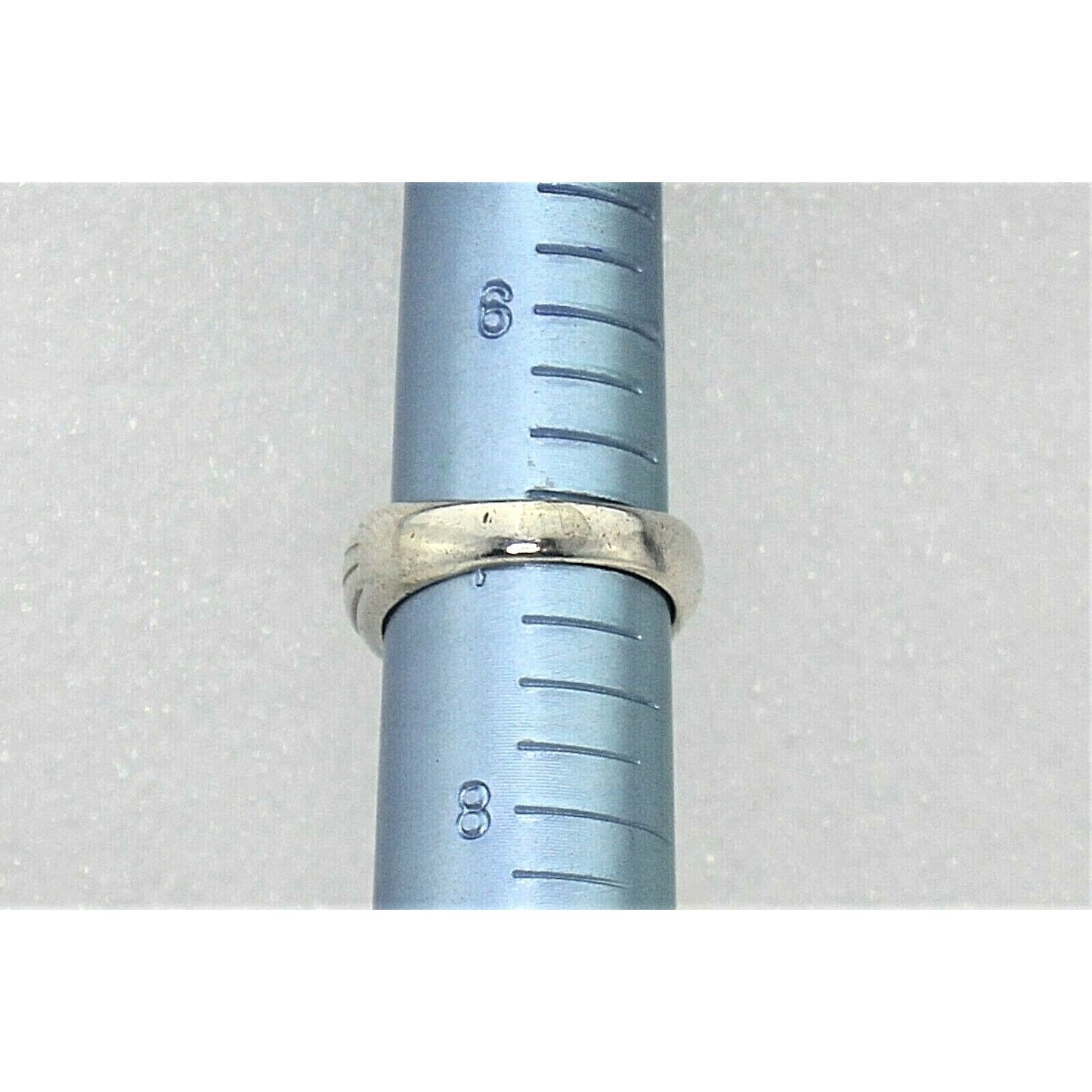 Sterling Silver Cubic Zirconia Band Ring 8.7g Size 7