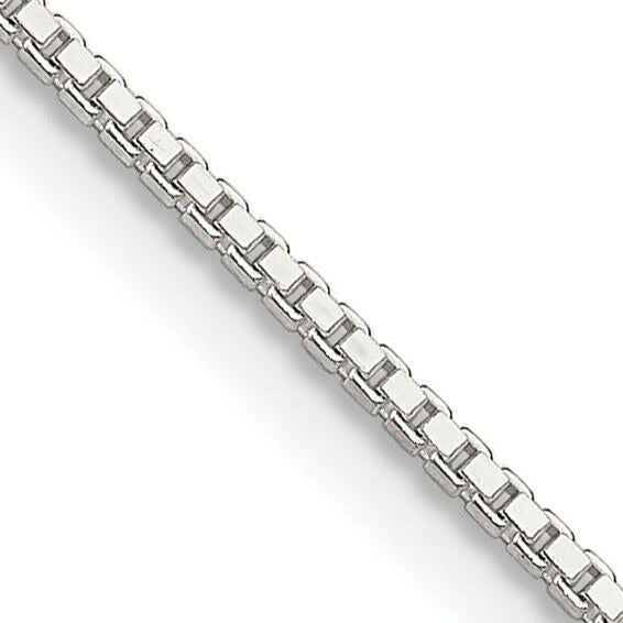 Sterling Silver 1.25mm Box Chain Necklace 18"