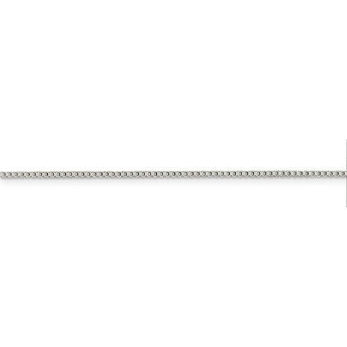 Sterling Silver 1.25mm Box Chain Necklace 18"