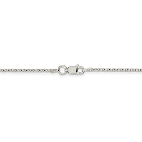 Sterling Silver 1.25mm Box Chain Necklace 18"