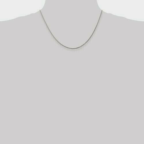 Sterling Silver 1.25mm Box Chain Necklace 18"