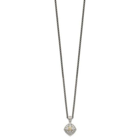 Shey Couture Sterling Silver with 14K Accent 18 Inch Diamond Necklace