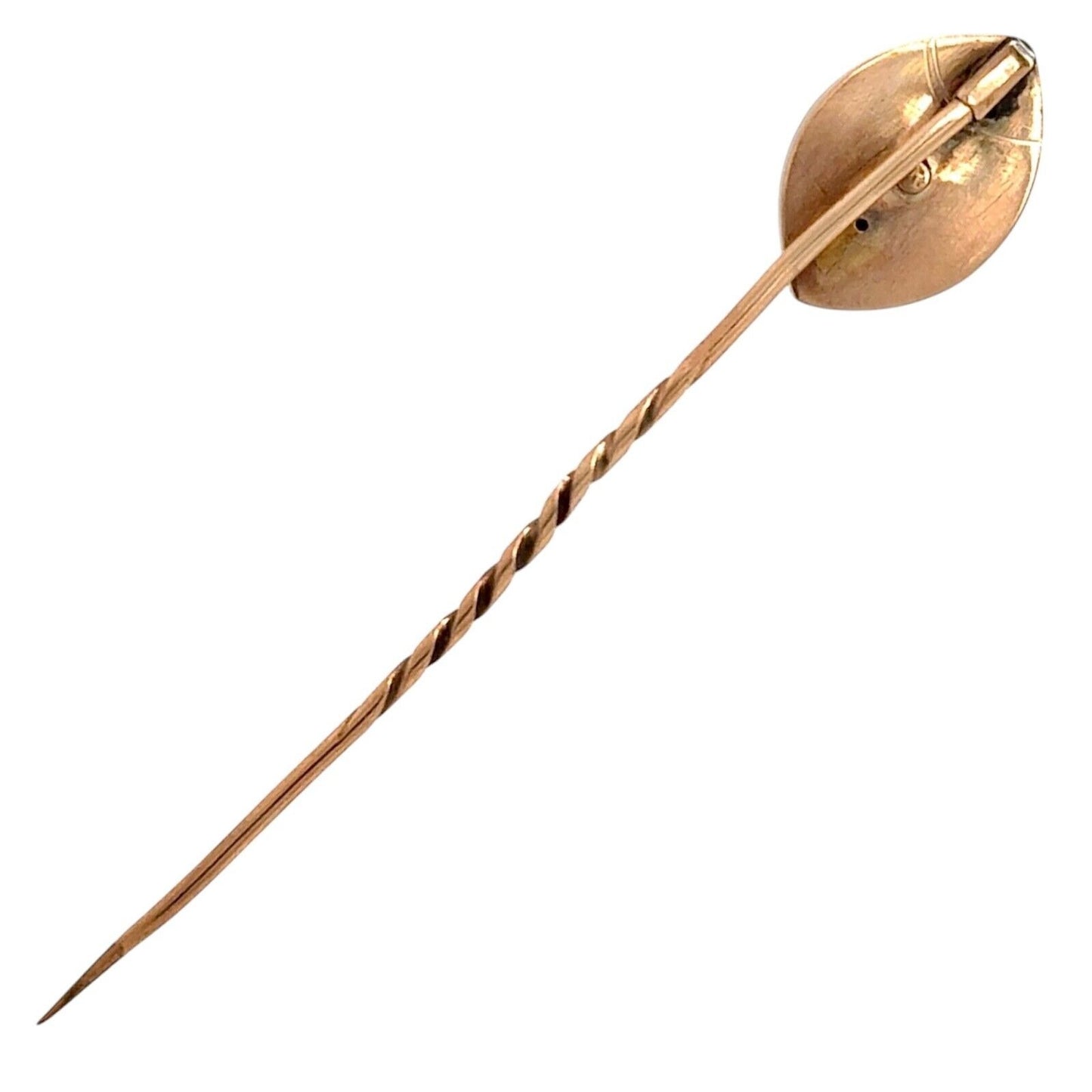 Vintage 10K Yellow Gold Twisted Stick Pin 2.7g Elegant Design