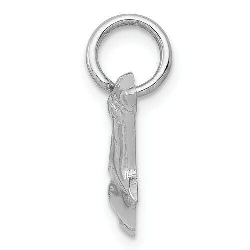 14k White Gold Hammerhead Shark Charm