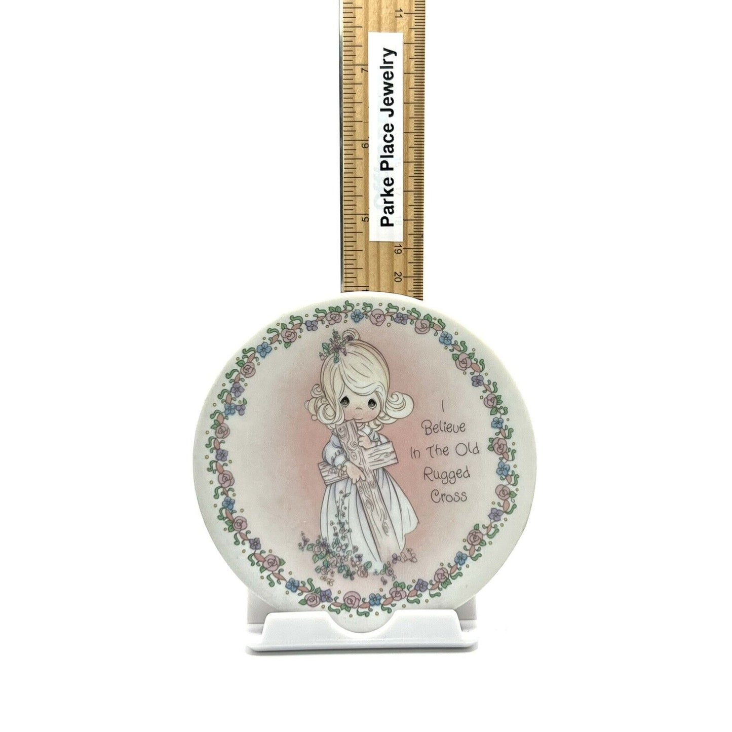 Precious Moments Porcelain Plate I Believe In The Old Rugged Cross