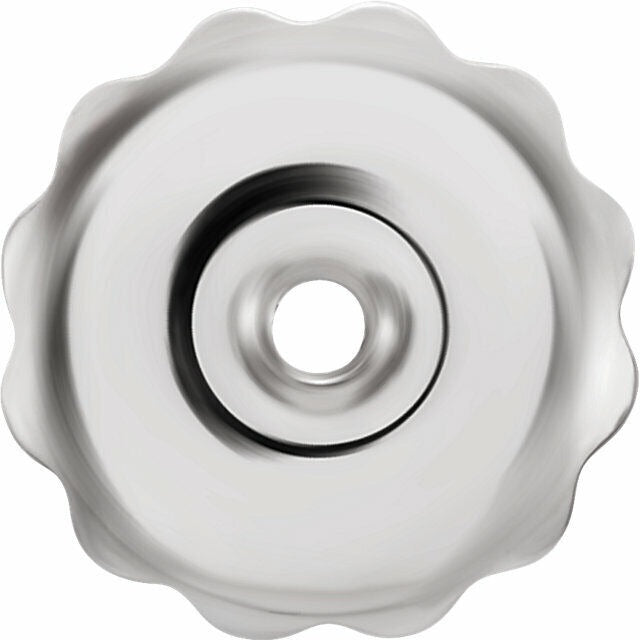 l 14K White Gold Threaded Earring Back with 4.5 mm Pad