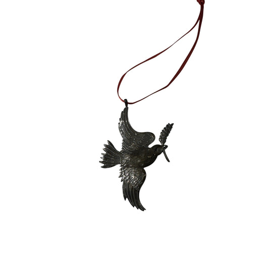 Hand & Hammer Sterling Silver Winged Dove Christmas Ornament With Box