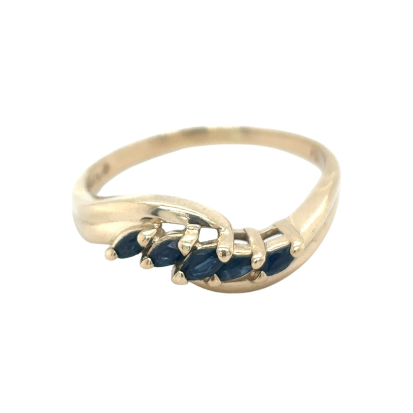 14k Yellow Gold Sapphire Size 10.75 Ring 3.7g
