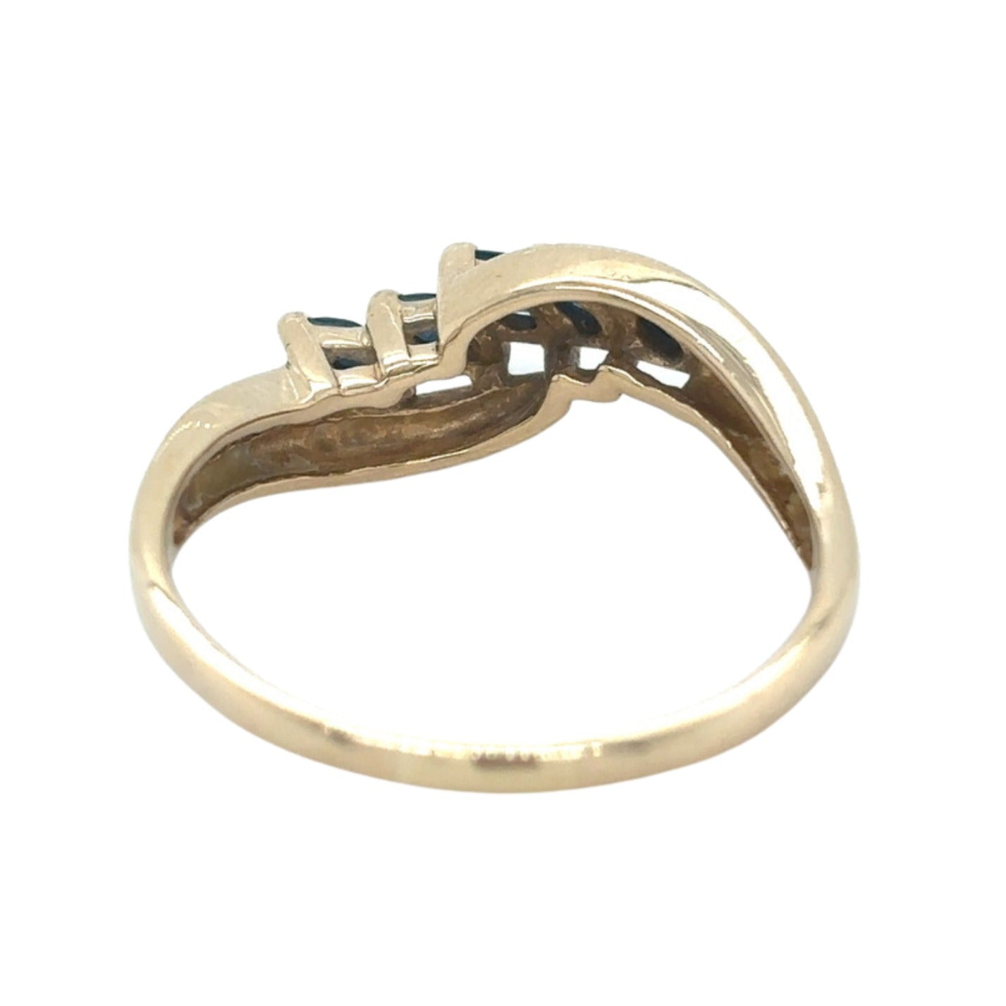 14k Yellow Gold Sapphire Size 10.75 Ring 3.7g