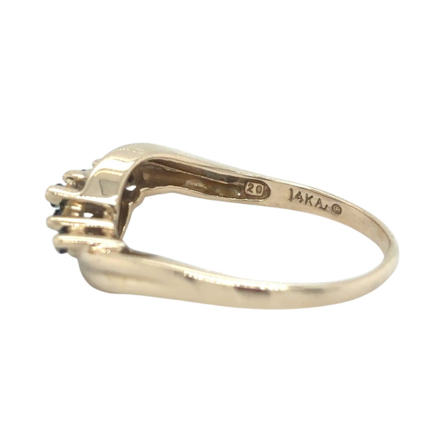14k Yellow Gold Sapphire Size 10.75 Ring 3.7g