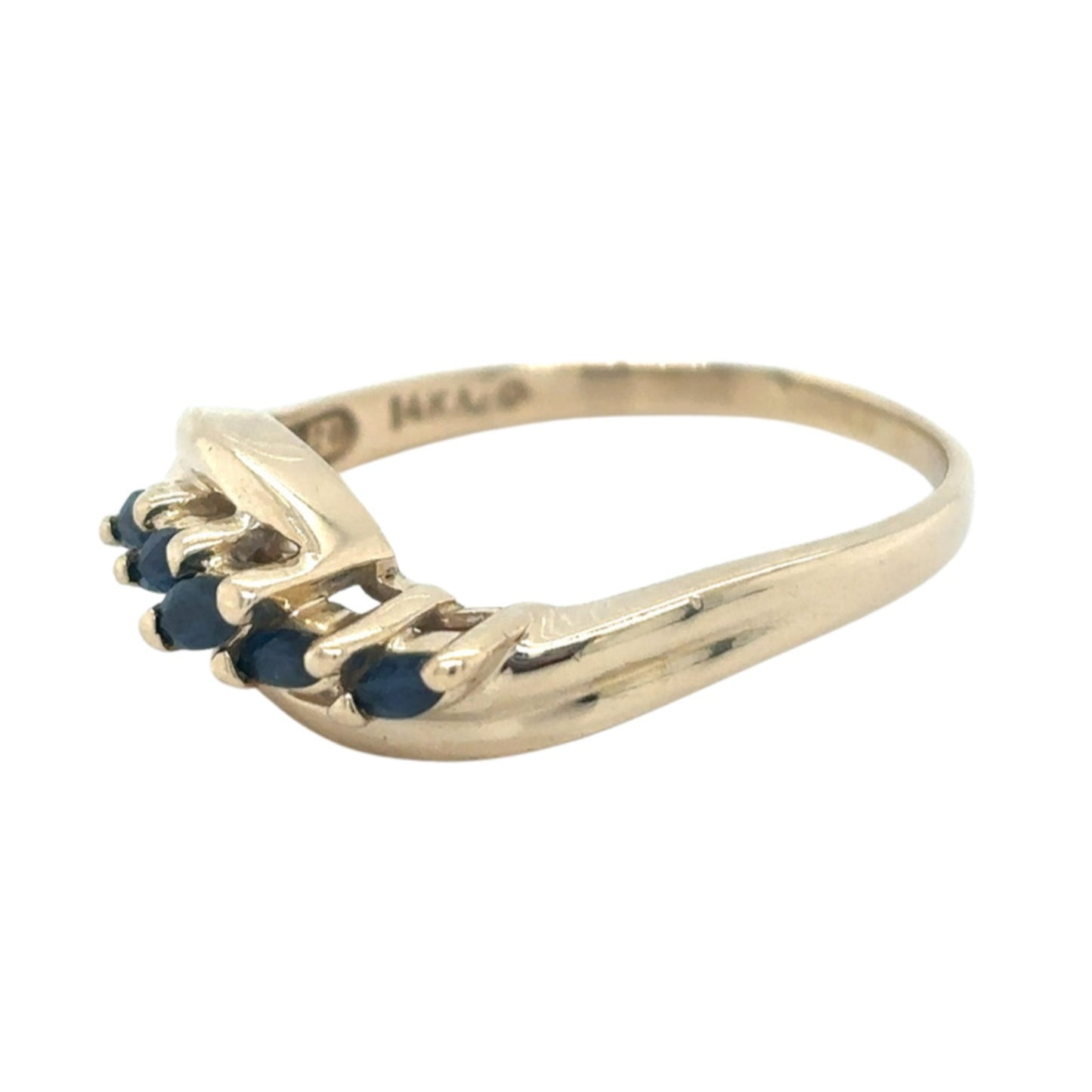 14k Yellow Gold Sapphire Size 10.75 Ring 3.7g