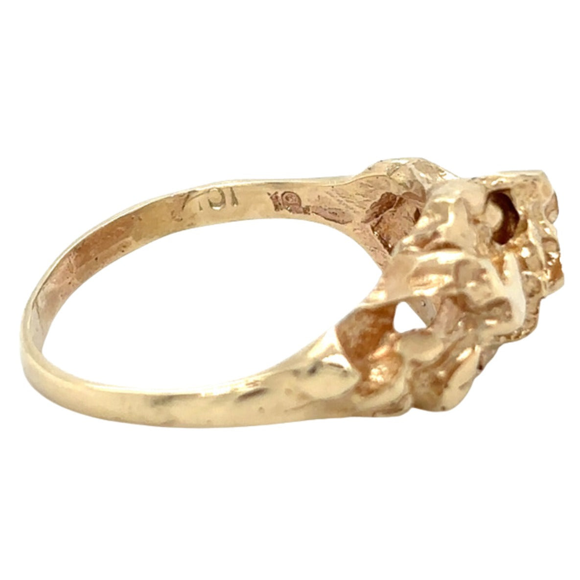 10k Yellow Gold Size 5 Nugget Ring 3.9g