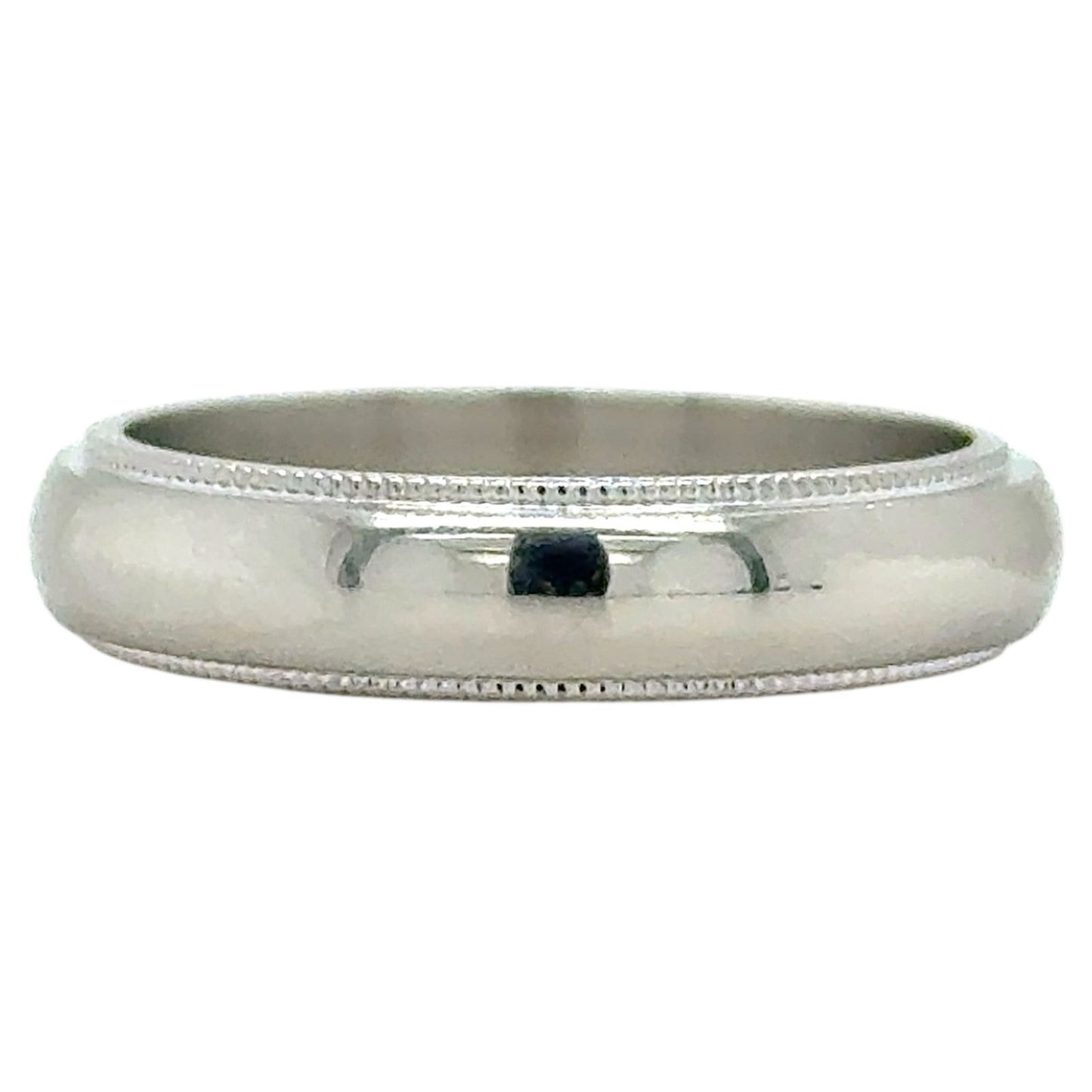 14k White Gold 4.5mm Wedding Band 5.5g Size 7.5