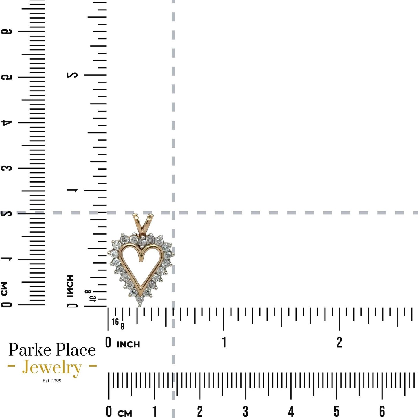 1/2 ct DIAMOND HEART PENDANT REAL SOLID 10k GOLD 1.9g