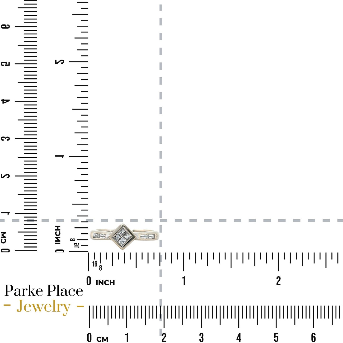 1/4 ctw Diamond Illusion & Accent Ring 14k White Gold 3.4 g Size 6
