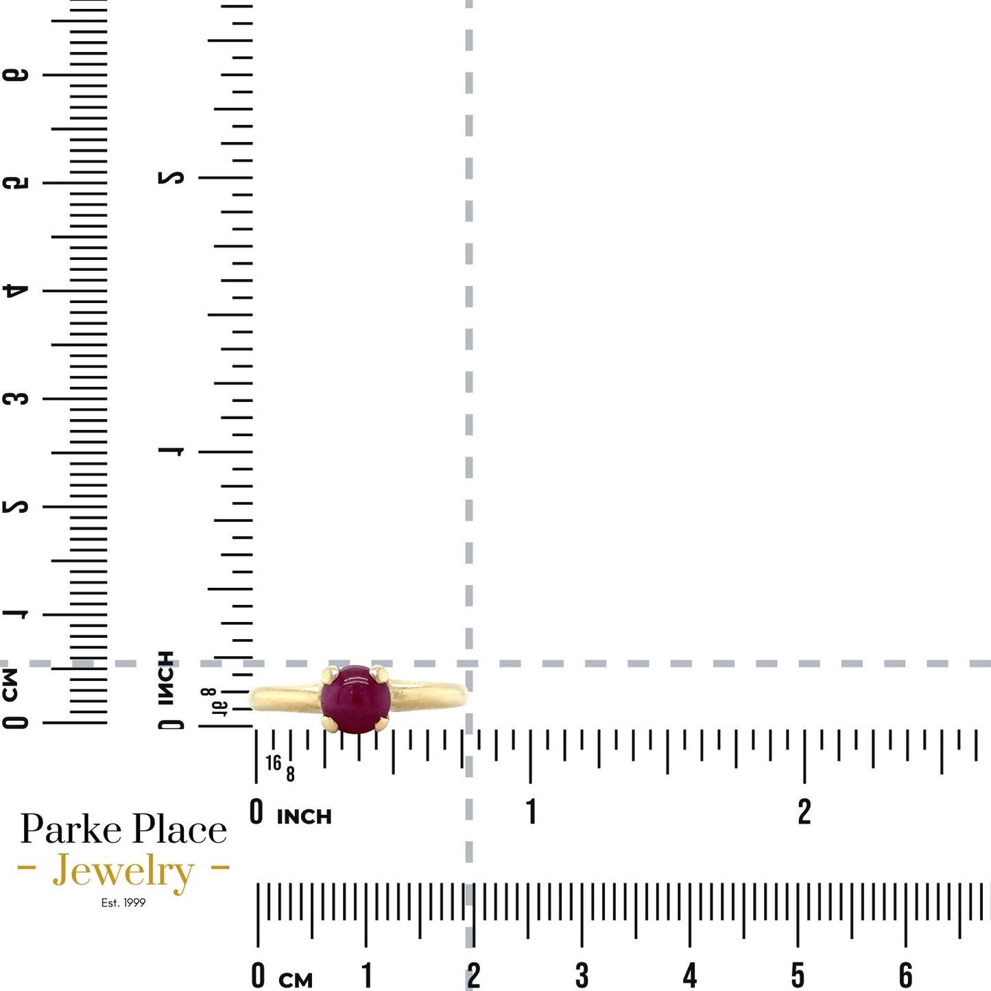 14k Yellow Gold Ruby Solitaire Size 6.75 Ring 2.3g