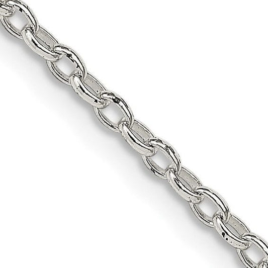 Sterling Silver 1.6mml Fancy Rolo Chain Necklace 18" 925
