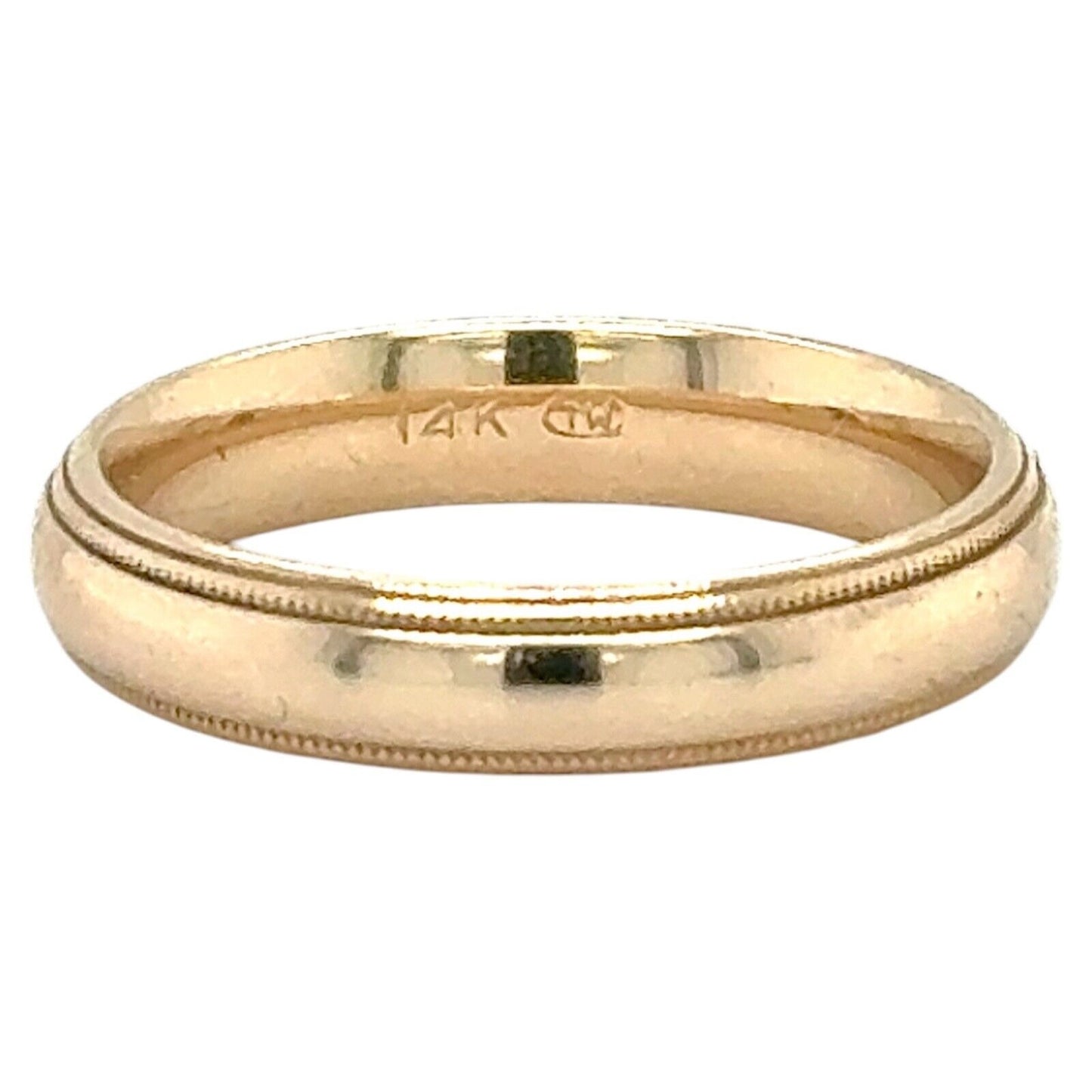 4.1mm Wedding Band 14k Yellow Gold Ring 4.6g Size 7