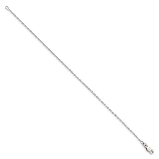 Sterling Silver 925 Cable Chain Necklace 20" Length 1.5mm