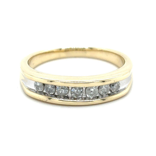 1/4ctw Diamond Band Ring 10k Yellow Gold 6.3g Size 10.5