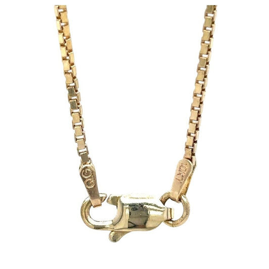 10k Yellow Gold 22 Inch Box Chain Necklace 3.6g