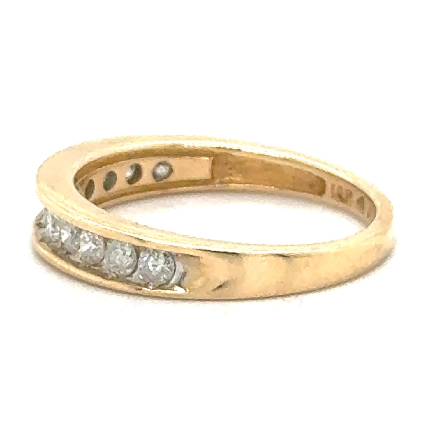 1/2ctw Diamond Band 10k Yellow Gold Ring 2.7g Size 7