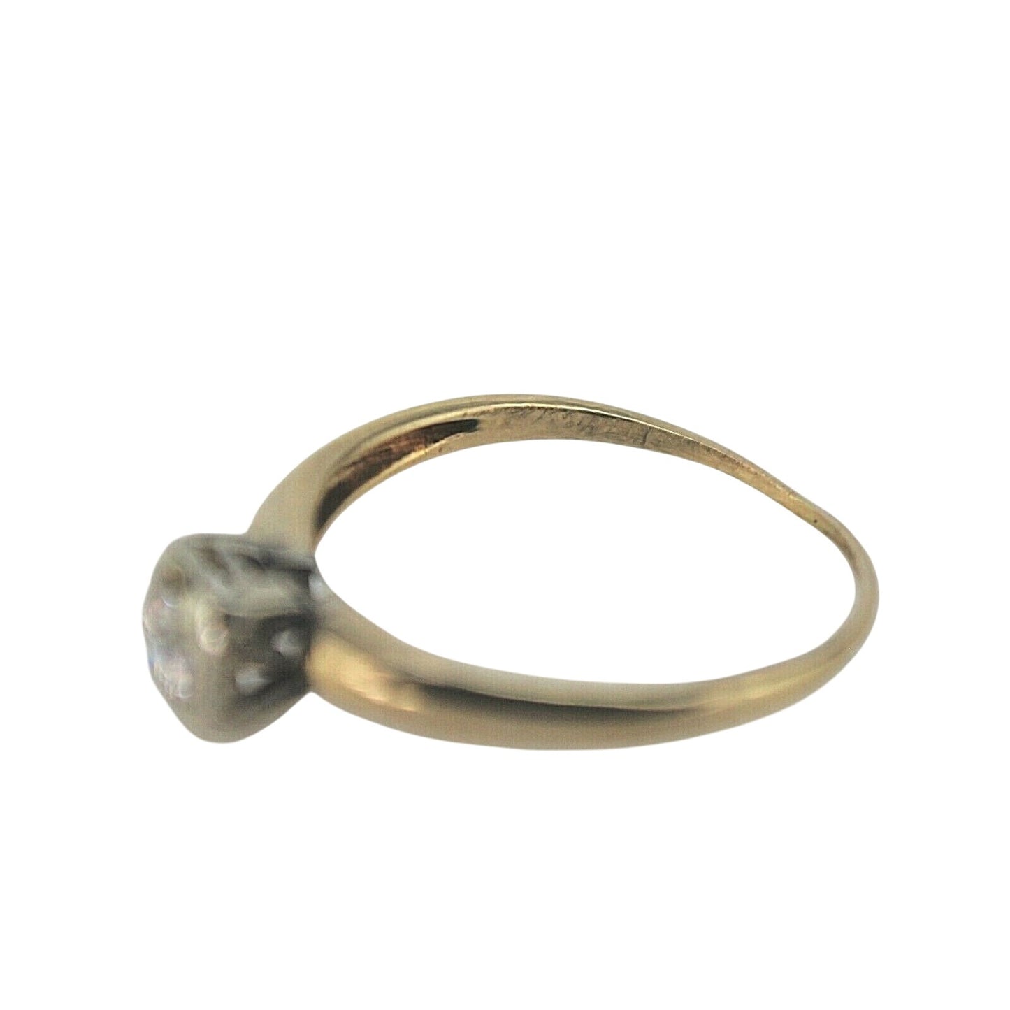 1/3 Ct Diamond Solitaire Ring In Solid 14K Yellow Gold Size 6.5 Fine Jewelry