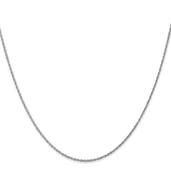 14k White Gold .8 mm Baby 16 Inch Rope Chain Necklace