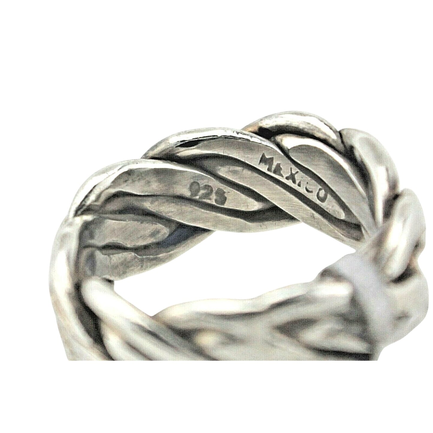 Sterling Silver Rope Design Band Ring 8.4g Size 6