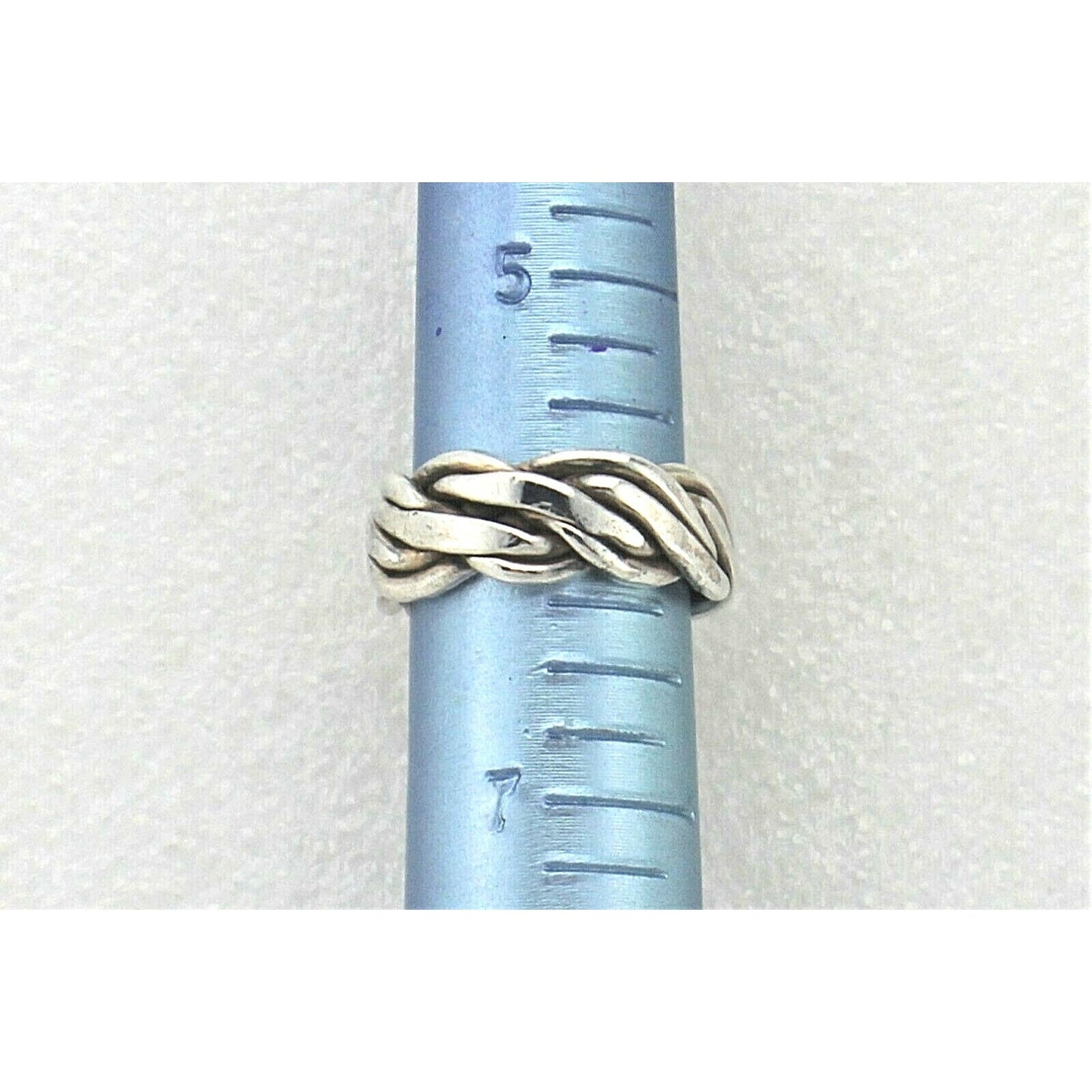 Sterling Silver Rope Design Band Ring 8.4g Size 6