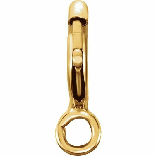 14K Yellow 6 mm Seamless Spring Ring with Open Ring