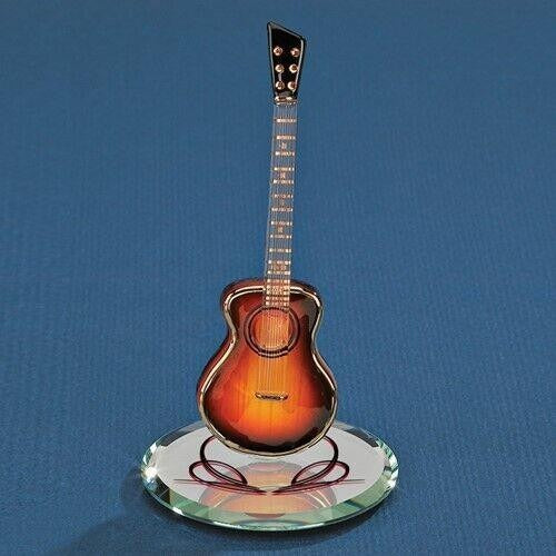 Glass Baron Sunburst Acoustic Guitar Handcrafted Glass Figurine