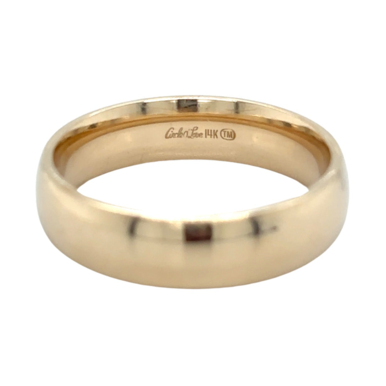 6.0mm 14k Yellow Gold Size 12 Wedding Band 10.1g