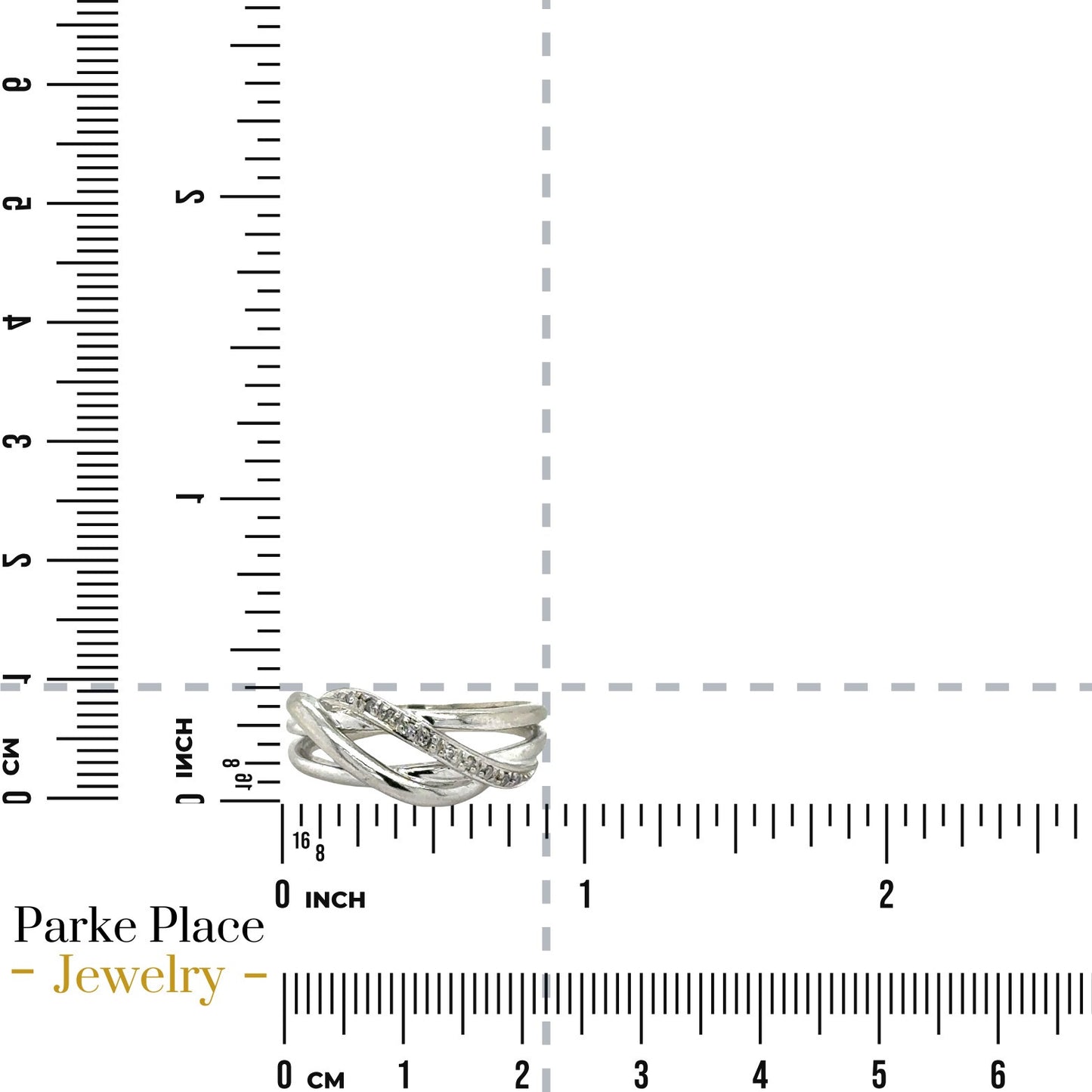 10k White Gold Diamond Ring 4.6g Size 9.5