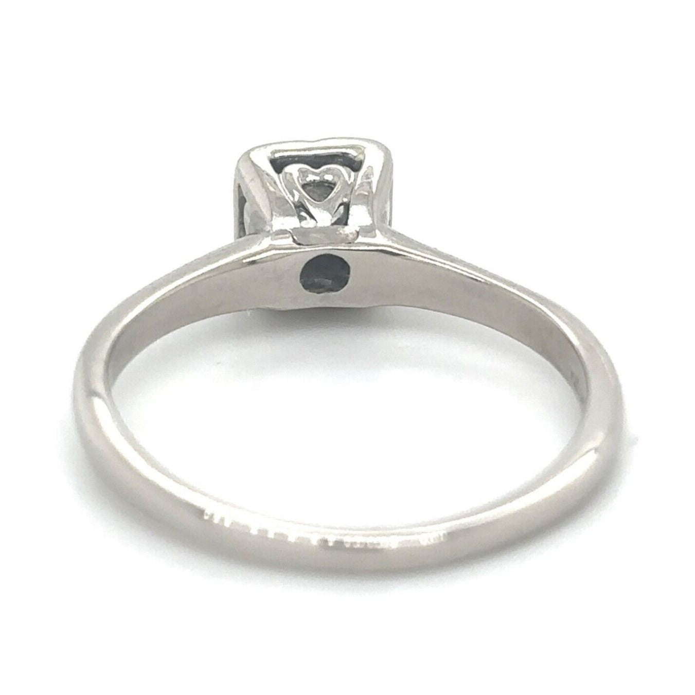 14k White Gold 1/4ctw Diamond Solitaire Size 5.25 Engagement Band Ring 1.9g