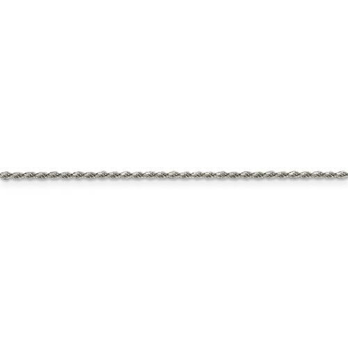 Sterling Silver 1.5mm Diamond-cut 18 inch Rope Chain