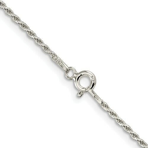 Sterling Silver 1.5mm Diamond-cut 18 inch Rope Chain