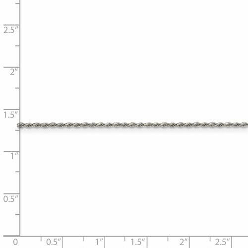 Sterling Silver 1.5mm Diamond-cut 18 inch Rope Chain