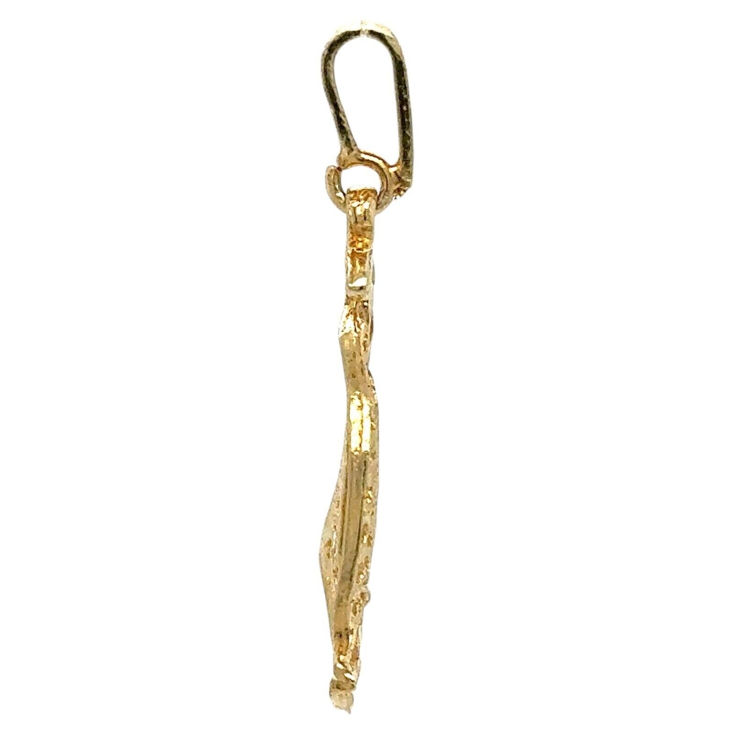 Sailboat 14K Yellow Gold Pendant Nautical Jewelry 1.9g