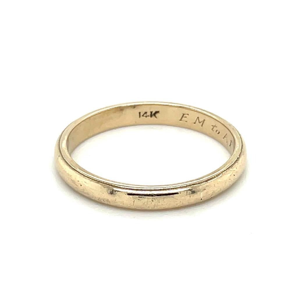 3mm Wedding Band Ring 14K Yellow Gold 3.5g Size 9.5