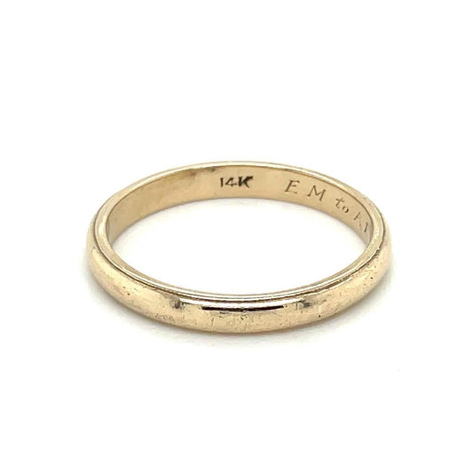3mm Wedding Band Ring 14K Yellow Gold 3.5g Size 9.5