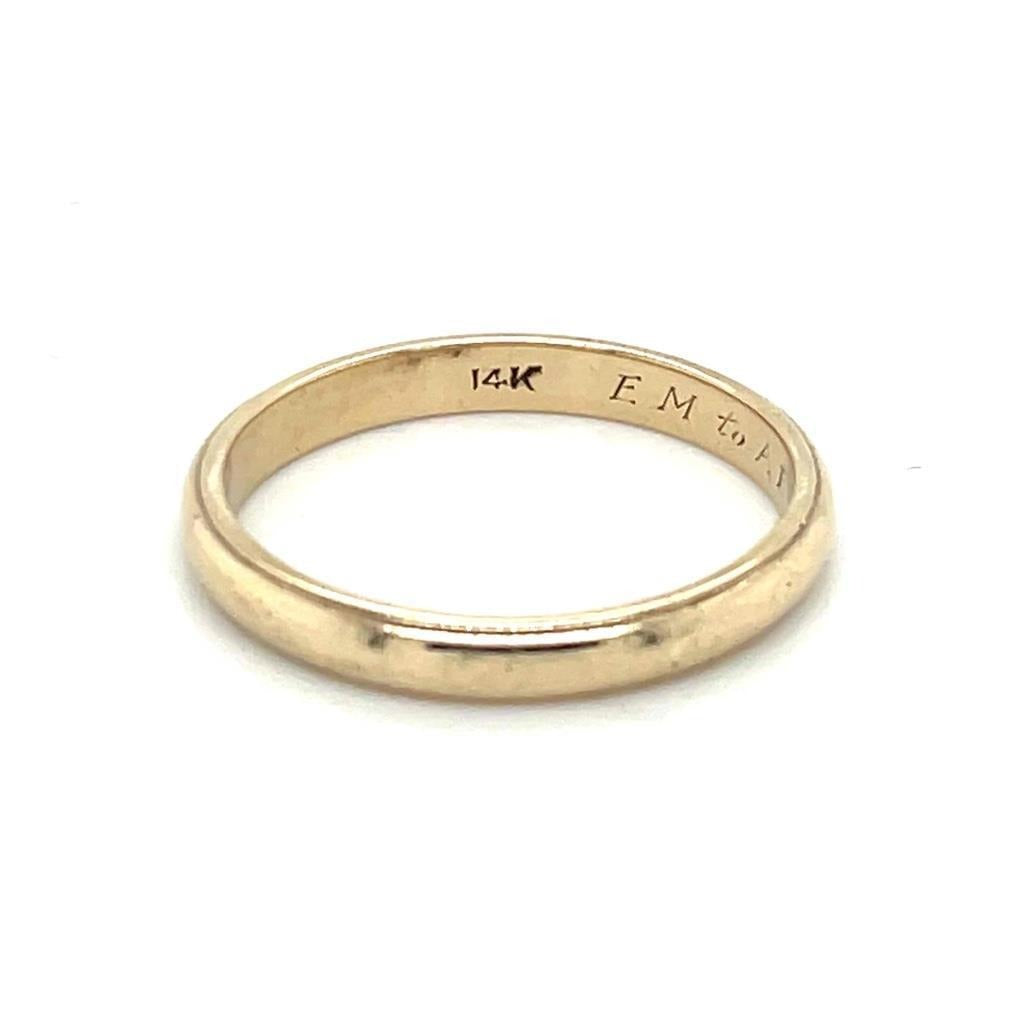 3mm Wedding Band Ring 14K Yellow Gold 3.5g Size 9.5