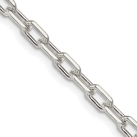 Amore La Vita Sterling Silver 4.3mm Diamond-cut 7 inch Open Link Cable Bracelet