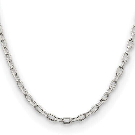 Sterling Silver 4.3mm Diamond-cut 7 inch Open Link Cable Bracelet