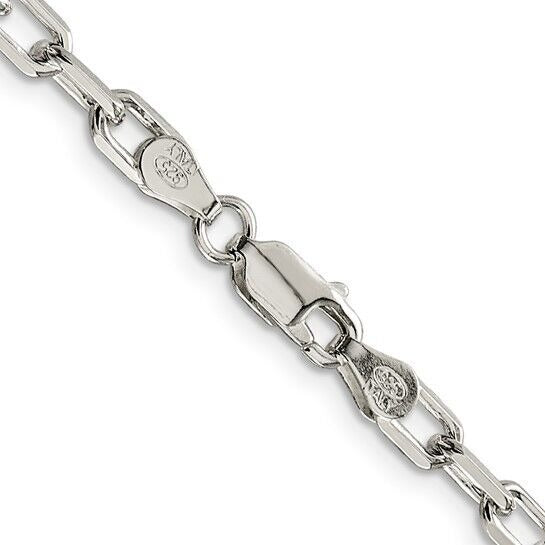 Amore La Vita Sterling Silver 4.3mm Diamond-cut 7 inch Open Link Cable Bracelet