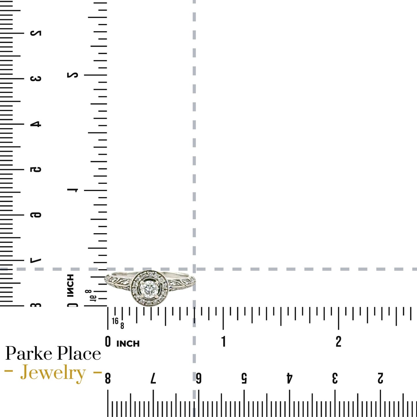 1/3ctw Diamond Halo Vintage Style 14k White Gold Engagement Ring 2g Size 6.25