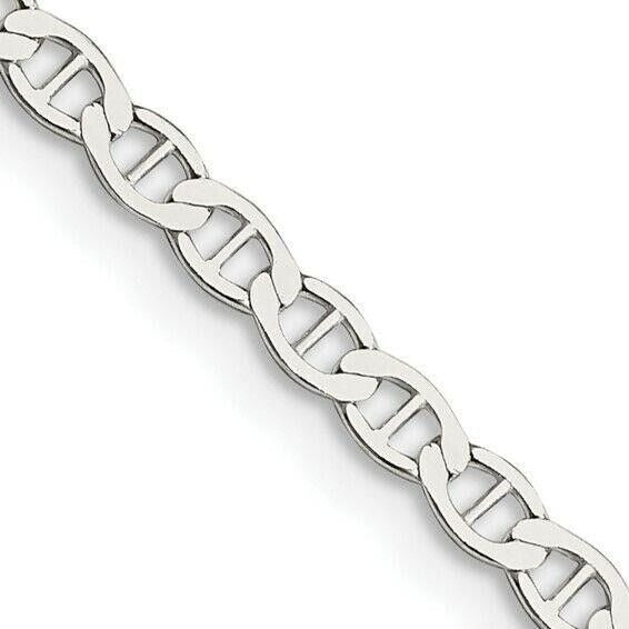 925 Sterling Silver 3.1mm Flat Anchor Chain Necklace 20 Inches