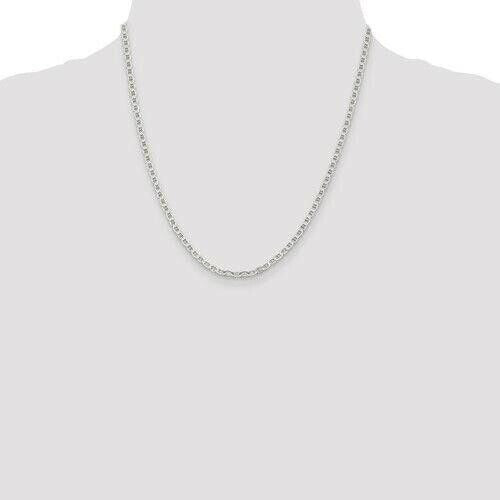 925 Sterling Silver 3.1mm Flat Anchor Chain Necklace 20 Inches